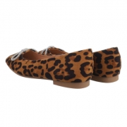 Balerini eleganti cu pietricele - imprimeu leopard dama