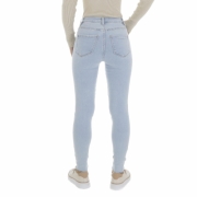 Jeans talie inalta skinny - L.albastru dama