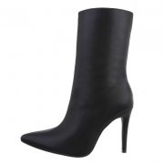 Botine cu toc subtire - negru dama