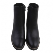 Botine cu toc gros - negru dama