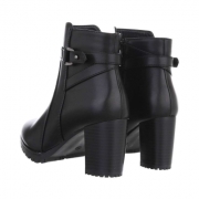 Botine cu toc gros - negru dama