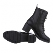 Botine cu toc gros - negru dama