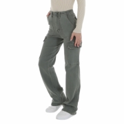 Pantaloni eleganti Laulia - verde dama