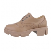 Pantofi office cu toc gros - kaki dama