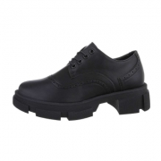 Pantofi office cu toc gros - negru dama