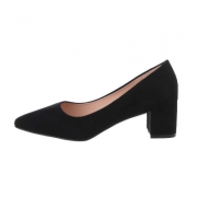 Pantofi eleganti cu toc mic gros - negru dama