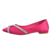 Balerini eleganti cu strasuri - roz fuchsia dama