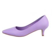 Pantofi toc mic subtire - violet dama