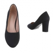 Pantofi eleganti cu toc gros - negru dama