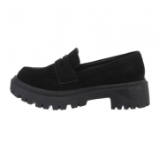 Pantofi office cu toc gros - negru dama