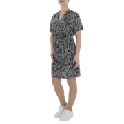 Rochie scurta cu imprimeu - negru dama