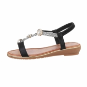 Sandale joase plat - negru dama