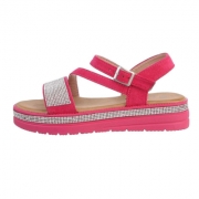 Sandale platforma - roz fuchsia dama