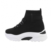 Sneakers cu platforma - negru dama