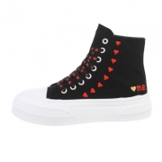 Sneakers inalti- negru dama