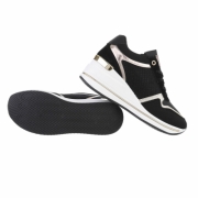 Sneakers inalti- negru dama