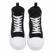 Sneakers inalti- negru dama