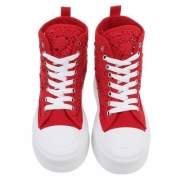 Sneakers inalti- rosu dama