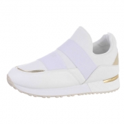 Sneakers fashion cu platforma - alb dama