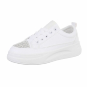 Sneakers cu pietricele - alb dama