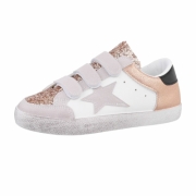 Sneakers cu sclipici - culoarea sampaniei dama