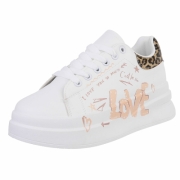 Sneakers fashion cu imprimeu - imprimeu leopard dama