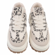 Pantofi sport cu talpa platforma - imprimeu leopard dama