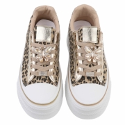 Sneakers cu platforma - imprimeu leopard dama