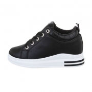 Sneakers cu platforma ascunsa - negru dama