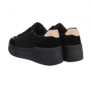 Pantofi sport talpa groasa - negru dama