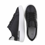 Sneakers cu sclipici - negru dama