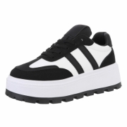 Sneakers cu talpa groasa - negru dama