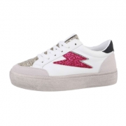 Sneakers cu paiete - peachred dama