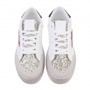 Sneakers cu paiete - peachred dama