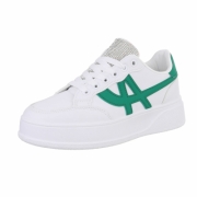 Sneakers cu strasuri - verde dama