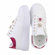 Sneakers talpa groasa - whitefuchsia dama