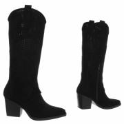 Western- & Cizme Biker - blacksuede dama