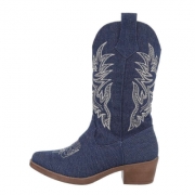 Ciocate western cu toc gros - & Cizme Biker - dblue dama