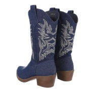 Ciocate western cu toc gros - & Cizme Biker - dblue dama