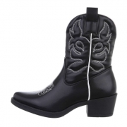 Cizme western - & Cizme Biker - negru dama