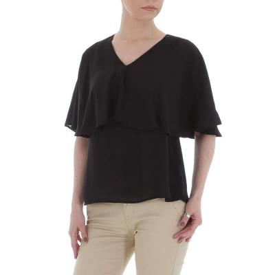 Bluza office maneca scurta - negru dama