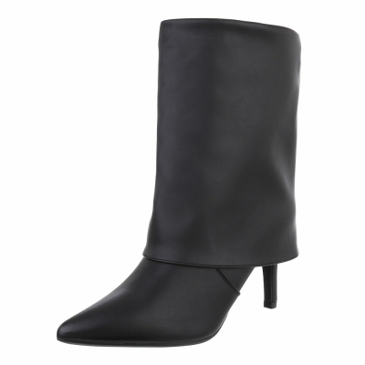 Botine elegante cu toc - negru dama