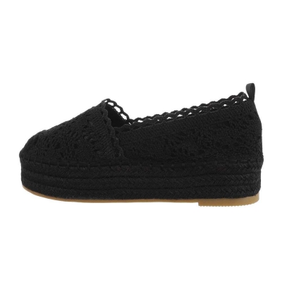 Espadrile cu platforma - negru dama