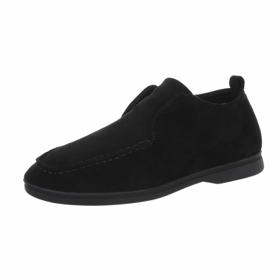 Mocasini eleganti fara toc - negru dama