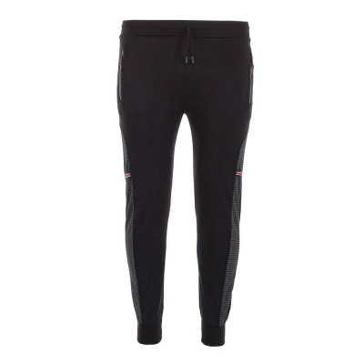 Pantaloni sport conici - negru barbati