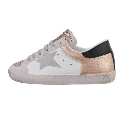 Sneakers cu sclipici - culoarea sampaniei dama