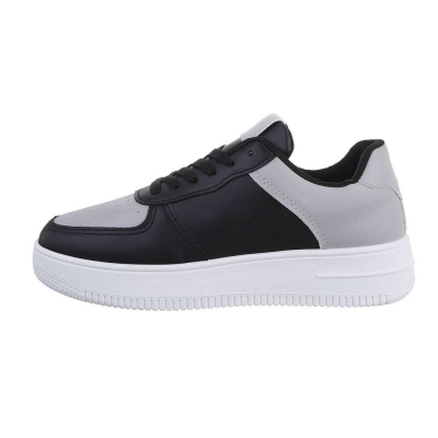 Sneakers cu talpa groasa - gri negru dama