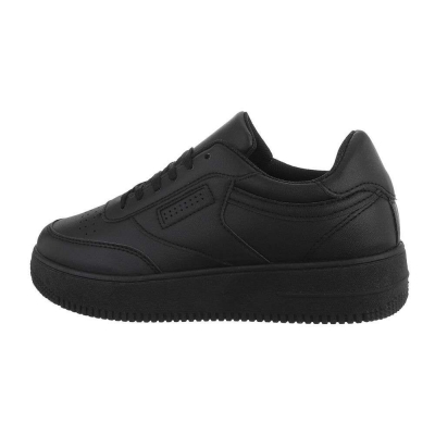 Sneakers cu platforma - negru dama