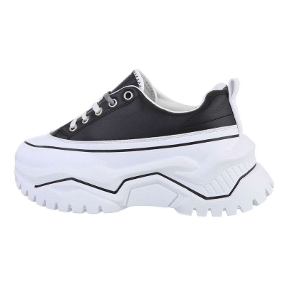 Sneakers talpa groasa - negru dama