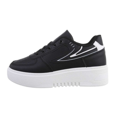 Sneakers cu platforma - negru dama